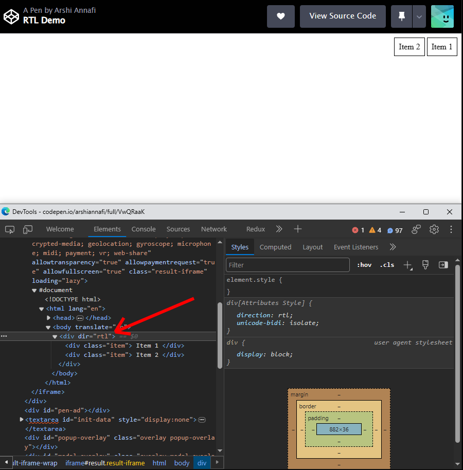 News Tile Component in RTL